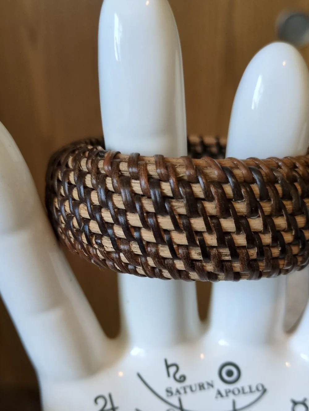 Handwoven Brown Wicker Women’s Bracelet